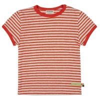 LP Ka-Shirt Streifen mit Leinen weiß/rot , Bio