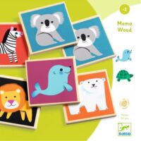 Djeco Memory Wood 32 Teile Tiere