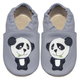 baBice Lederpatschen Panda grau