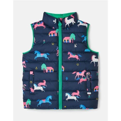 Joules Wendeweste Flip It Pferde navy/grün