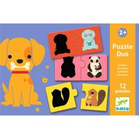 Djeco Puzzle duo Schatten Tiere