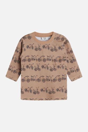 Hust & Claire Langarm-shirt Alex Fahrräder braun