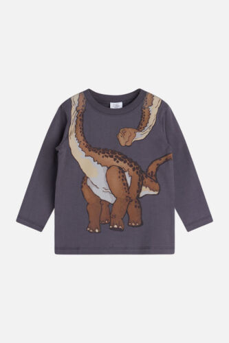 Hust & Claire Langarm-shirt Anton Dino grau