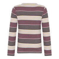 Minymo LA-Shirt gestreift Ripp orchid/braun/beige 121932