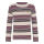 Minymo LA-Shirt gestreift Ripp orchid/braun/beige 121932