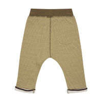 Minymo Babyhose feingestreift olive 111982