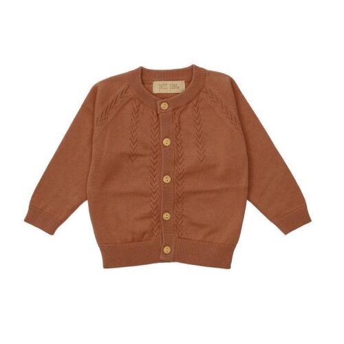 Petit Piao Strickjacke copper braun, BIO