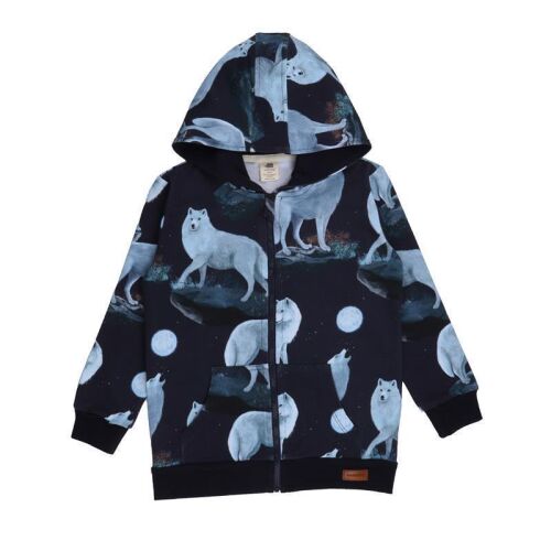 Walkiddy Kapuzenjacke Singing Wolfs navy, BIO