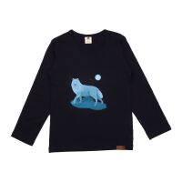 Walkiddy Langarm-Shirt Singing Wolfs navy, BIO