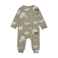 Minymo Baby Strampler Arktis Tiere grün 112032