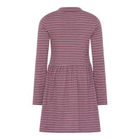 Minymo LA-Kleid gestreift lila/silber Herz 122029