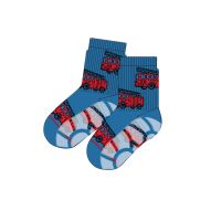 Maximo Anti-Rutsch-Socken ABS Feuerwehr blau/rot