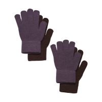 Celavi Finger-Handschuhe 2-pack lila/braun