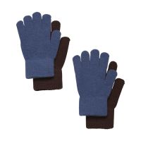 Celavi Finger-Handschuhe 2-pack blau/braun