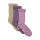 Minymo Wollsocken 3-er pack 5980-583 rosa/violet/taupe