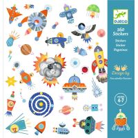 Djeco Sticker Weltraum Space 160 St blau