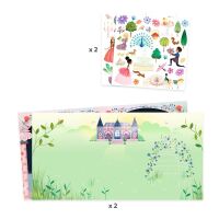 Djeco Dicke und positionerbare Stickers das Leben im Schloss
