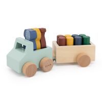 Trixie Holzauto mit Anhänger und Tieren 36-807