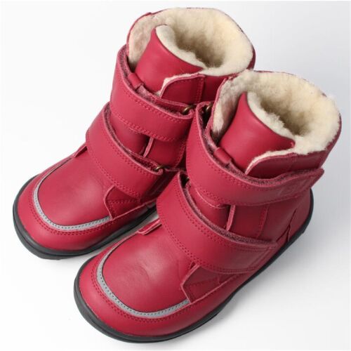 Blifestyle Barfußschuhe Pekari mit Klett mit Wolle himbeere, BIO-Leder