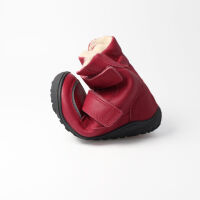 Blifestyle Barfußschuhe Pekari mit Klett mit Wolle himbeere, BIO-Leder