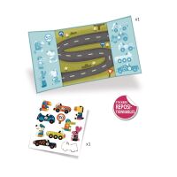 Djeco - Autos - Dicke positionerbare Sticker