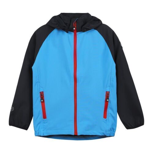 Color Kids Softshell Funktionsjacke 7553 Hellblau mit roten Zipp