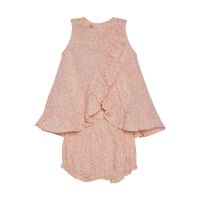 MN Baby-Set Bluse mit Short 113158 rosa mit  Muster