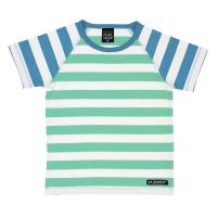 VV Kurzarm-shirt gestreift blau/weiß/grün 182JU