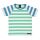 Villervalla Kurzarm-shirt gestreift blau/weiß/grün 182JU