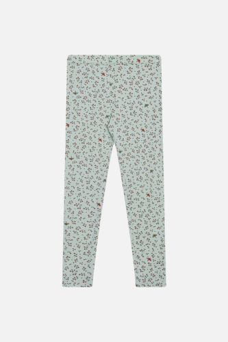 Hust & Claire Leggings Ludo aus Bambus-Viskose col.3413 Mint/Blätter