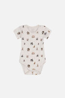 Hust & Claire Kurzarm-Body Bue Tiere 39637523 beige