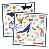 Djeco Metallic-Sticker Ozean 160 St dunkelblau