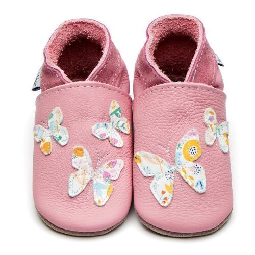Inch Blue Lederpatschen Kaleidoscope Baby Schmetterling rosa