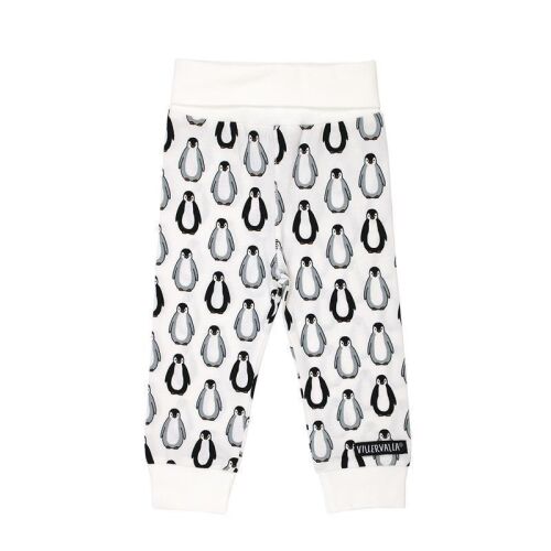 Villervalla Babyhose Pinguine weiß 090KJ BIO