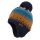 Maximo Bommelmütze Strick 33574 navy/senf/petrol/grau
