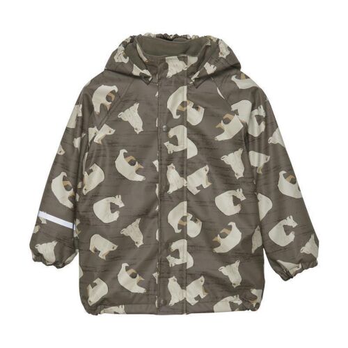 Celavi gefütterte Regenjacke 310360 Eisbären khaki