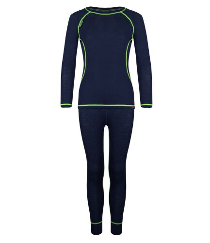 Trollkids Merino Unterwäsche Set blau/grün