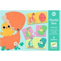 Djeco Puzzle duo Lustige Eier