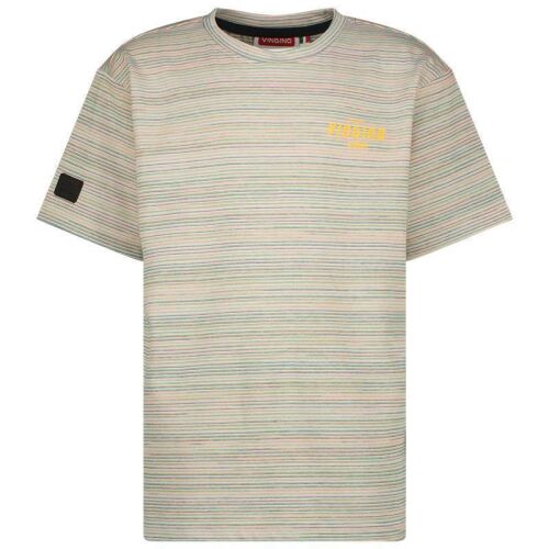 Vingino T-shirt Jipe orange/blau/grün gestreift