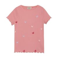 Minymo KA-Shirt 123480 col.6172 Schmetterlinge coral