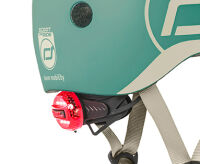 Scoot&Ride Helm mit LED-Licht forest grün