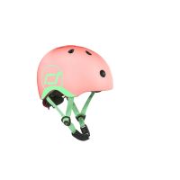 Scoot&Ride Helm mit LED-Licht peach pink