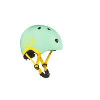 Scoot&Ride Helm mit LED-Licht mint