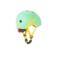 Scoot&Ride Helm mit LED-Licht mint