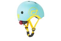 Scoot&Ride Helm mit LED-Licht himmelblau