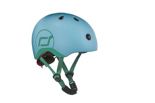 Scoot&Ride Helm mit LED-Licht smoke blau