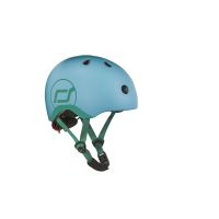Scoot&Ride Helm mit LED-Licht smoke blau