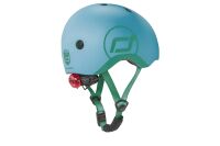 Scoot&Ride Helm mit LED-Licht smoke blau