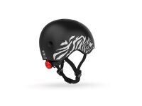 Scoot&Ride Helm mit LED-Licht zebra XXS-S (45-51)