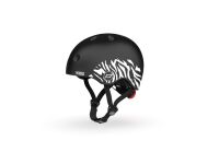 Scoot&Ride Helm mit LED-Licht zebra XXS-S (45-51)